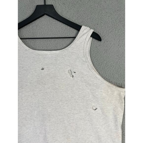 Vintage Soffe Shirt NAVY Tank Top XL Gray USA Made Distressed Military Gym Shirt - Picture 7 of 7